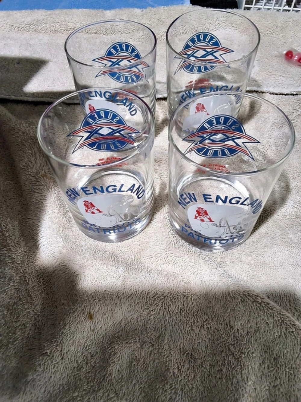 NFL New England Patriots Super Bowl XXXI Commemorative Lowball Glass Set Glass